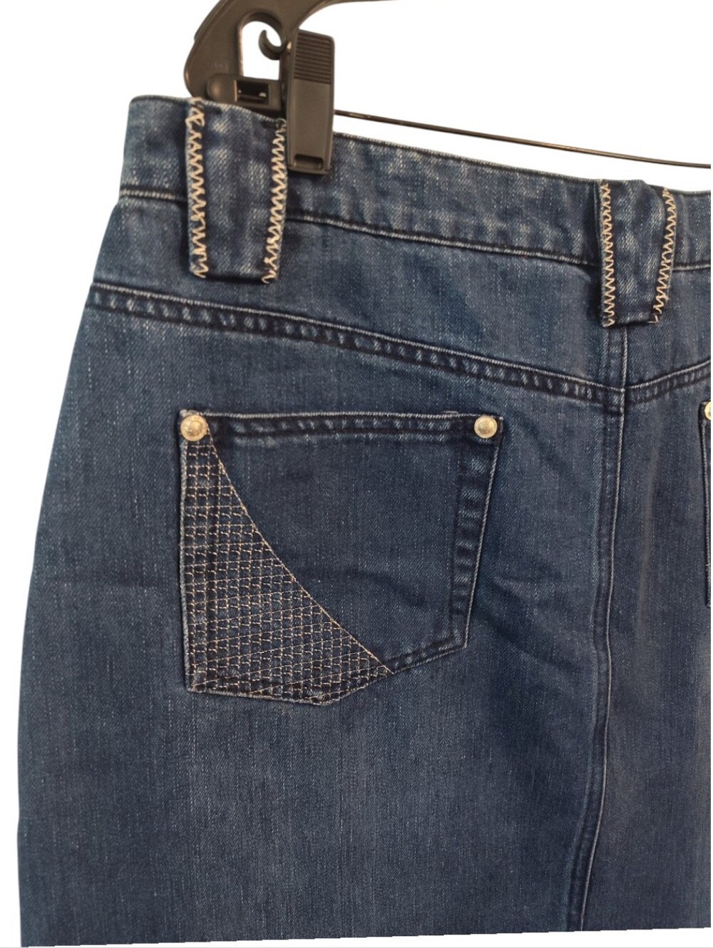 Style J High-Rise Indigo Denim Maxi Skirt Women Size 16 - Picture 6 of 11